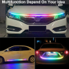Dynamic Multi Color LED Car Hood Strip Lights - 12V - Image 5
