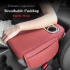 Car Center Console Armrest Cushion with Cup Holder - Beige - Image 5