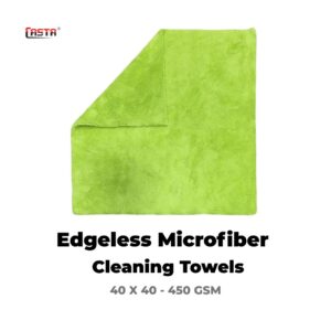 CASTA Edgeless Microfiber Cleaning Towels (40x40) 450 GSM - Green