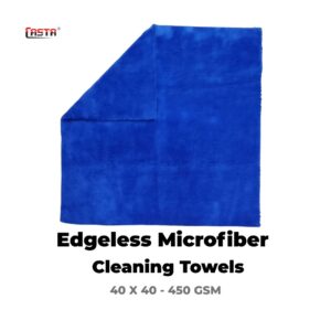 CASTA Edgeless Microfiber Cleaning Towels (40x40) 450 GSM - Blue