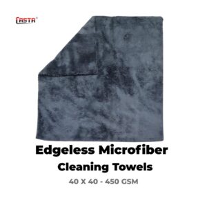 CASTA Edgeless Microfiber Cleaning Towels (40x40) 450 GSM - Grey