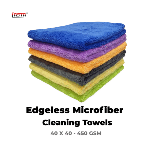 CASTA Edgeless Microfiber Cleaning Towels 6pcs Bundle 450 GSM