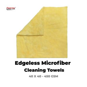 CASTA Edgeless Microfiber Cleaning Towels (40x40) 450 GSM - Yellow