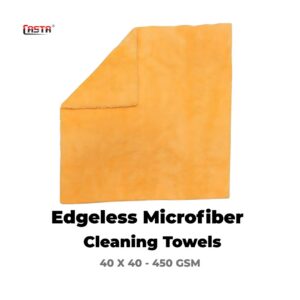 CASTA Edgeless Microfiber Cleaning Towels (40x40) 450 GSM - Orange