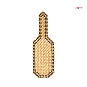 Cool Massage Wood Beads Car Seat Cushion - Beige