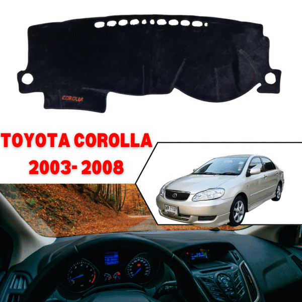 Toyota Corolla 2003 2008 Dashboard Mat - Suede Nonslip Velvet Fur
