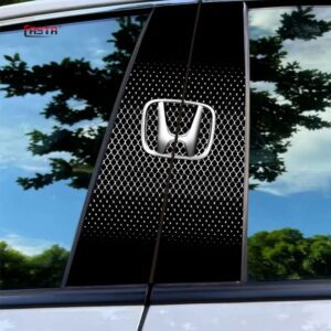 3D Logo Car Pillar Sticker Protective Film for Honda