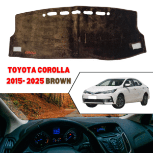 Toyota Corolla 2015-2025 Dashboard Mat - Suede Nonslip Velvet Fur - Brown