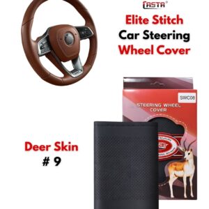 Elite Stitch Car Steering Wheel Protector Cover - Deer Skin #09