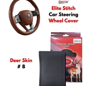 Elite Stitch Car Steering Wheel Protector Cover - Deer Skin #08