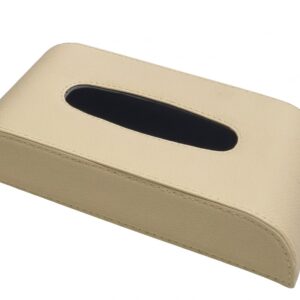 PU Leather Premium Tissue Box Case - Beige