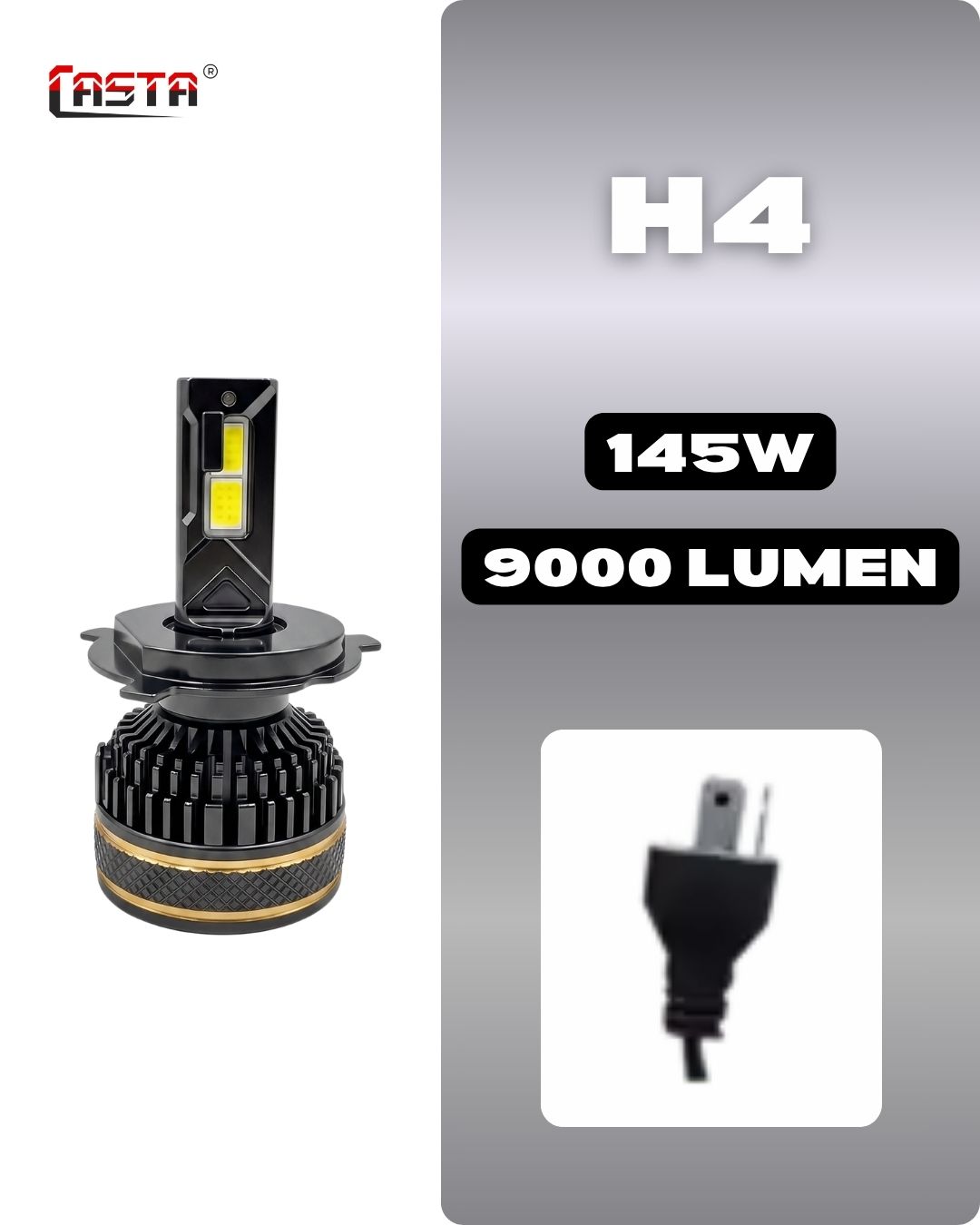 AKAI A130 High Power Car LED Headlight Kit - 145W- 9000 LUM H4 - Image 4